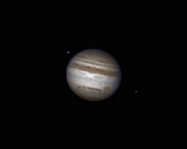 Objekt- und Aufnahmedaten       Jupiter mit Monden    Copyright © Horst Ziegler       Teleskop: C9.25 f/15 - Kamera: ASI120mm - Montierung: CGE