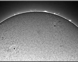 Objekt- und Aufnahmedaten       Sonne mit Protuberanzen    Copyright © Horst Ziegler       Teleskop:  - Kamera:  - Montierung: